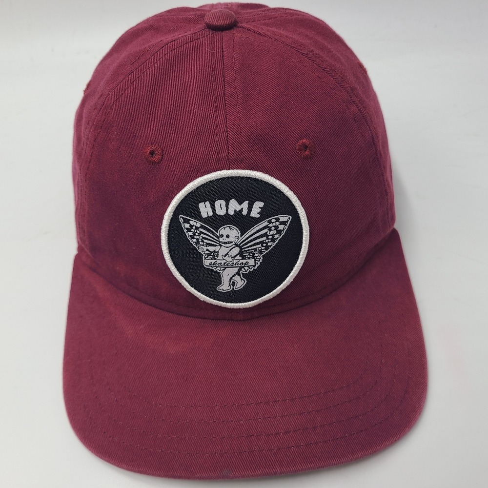 Home Skateshop Hat Strapback Maroon Skate Skateboard Baby Patch Louisville KY